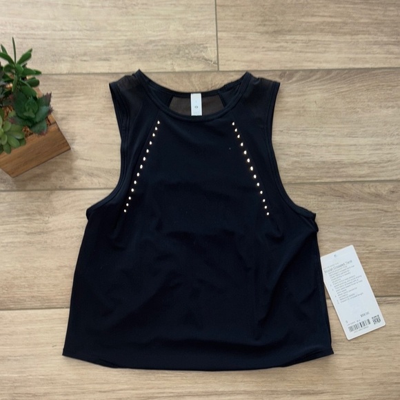 lululemon athletica Tops - Lululemon black sculpt cropped tank woman’s size 0 new with tags